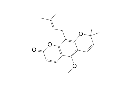 2H,8H-Benzo[1,2-b:5,4-b']dipyran-2-one, 5-methoxy-8,8-dimethyl-10-(3-methyl-2-butenyl)-
