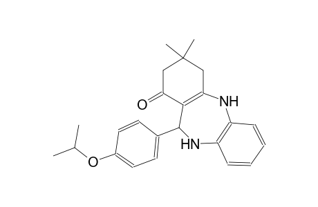 11-(4-isopropoxyphenyl)-3,3-dimethyl-2,3,4,5,10,11-hexahydro-1H-dibenzo[b,e][1,4]diazepin-1-one