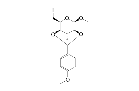 Methyl 2,4-di-o-(4-methoxybenzylidene)-3,6-dideoxy-6-iodo-3-methyl-.alpha.-d-idopyranoside