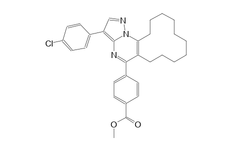 benzoic acid, 4-[3-(4-chlorophenyl)-6,7,8,9,10,11,12,13,14,15-decahydrocyclododeca[e]pyrazolo[1,5-a]pyrimidin-5-yl]-, methyl ester