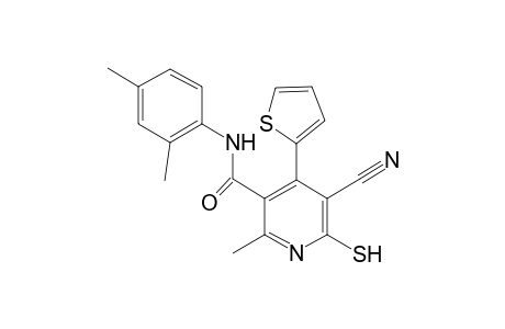 5-cyano-N-(2,4-dimethylphenyl)-2-methyl-4-(2-thienyl)-6-thioxo-1H-pyridine-3-carboxamide