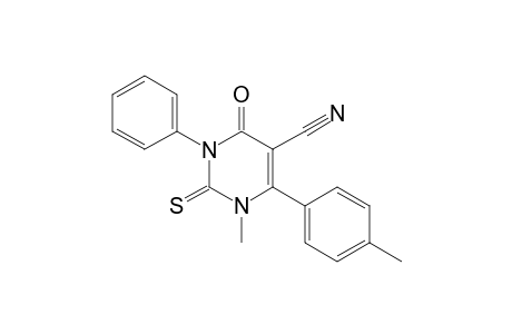 1-Methyl-4-oxo-3-phenyl-2-thioxo-6-p-tolyl-1,2,3,4-tetrahydro-pyrimidine-5-carbonitrile