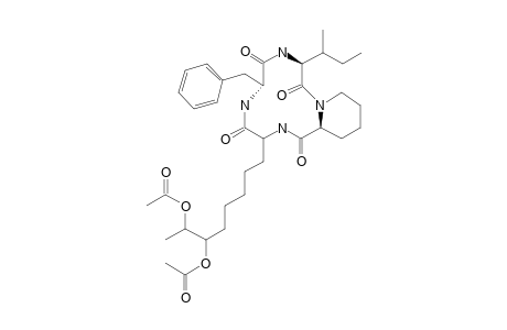 (3S,6R,12S)-6-Benzyl-3-butan-2-yl-9-(6,7-dihydroxyoctyl)-1,4,7,10-tetrazabicyclo[10.4.0]hexadecane-2,5,8,11-tetrone, 2ac derivative