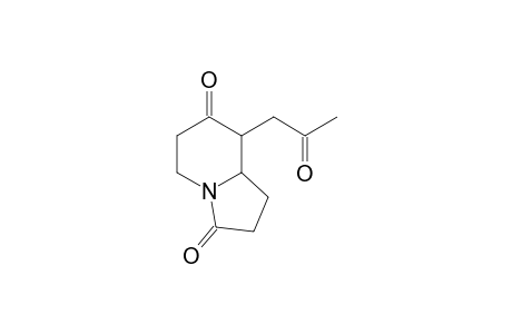 8-(2-oxidanylidenepropyl)-1,2,5,6,8,8a-hexahydroindolizine-3,7-dione