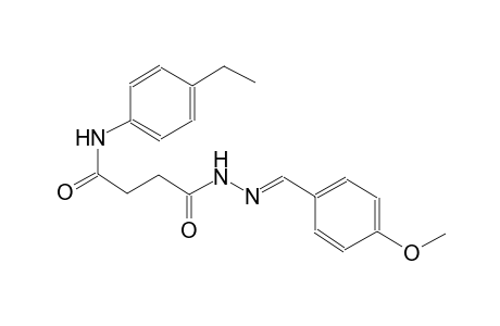 butanoic acid, 4-[(4-ethylphenyl)amino]-4-oxo-, 2-[(E)-(4-methoxyphenyl)methylidene]hydrazide
