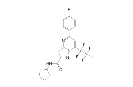 N-cyclopentyl-5-(4-fluorophenyl)-7-(1,1,2,2,2-pentafluoroethyl)pyrazolo[1,5-a]pyrimidine-2-carboxamide