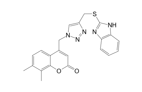 4-((4-(((1H-benzo[d]imidazol-2-yl)thio)methyl)-1H-1,2,3-triazol-1-yl)methyl)-7,8-dimethyl-2H-chromen-2-one