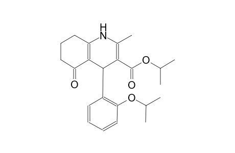 isopropyl 4-(2-isopropoxyphenyl)-2-methyl-5-oxo-1,4,5,6,7,8-hexahydro-3-quinolinecarboxylate