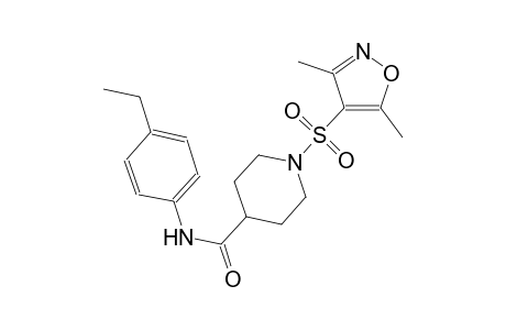 1-[(3,5-dimethyl-4-isoxazolyl)sulfonyl]-N-(4-ethylphenyl)-4-piperidinecarboxamide