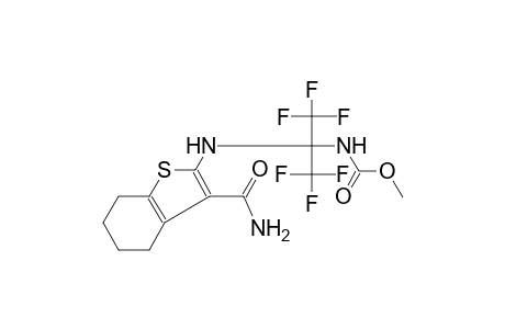 methyl 1-{[3-(aminocarbonyl)-4,5,6,7-tetrahydro-1-benzothien-2-yl]amino}-2,2,2-trifluoro-1-(trifluoromethyl)ethylcarbamate