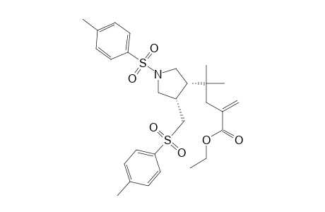 cis-N-p-Toluenesulfonyl-3-(1,1-dimethyl-3-ethoxycarbonyl-3-buten-1-yl)-4-p-toluenesulfonylmethyl-pyrrolidine