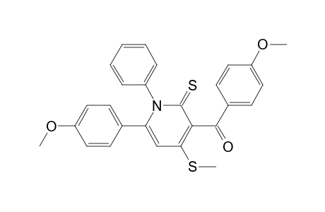 (4-methoxyphenyl)-[6-(4-methoxyphenyl)-4-(methylthio)-1-phenyl-2-sulfanylidene-3-pyridinyl]methanone