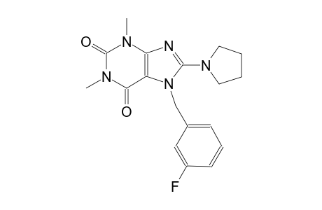 7-(3-fluorobenzyl)-1,3-dimethyl-8-(1-pyrrolidinyl)-3,7-dihydro-1H-purine-2,6-dione