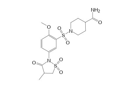 4-piperidinecarboxamide, 1-[[2-methoxy-5-(4-methyl-1,1-dioxido-3-oxo-2-isothiazolidinyl)phenyl]sulfonyl]-
