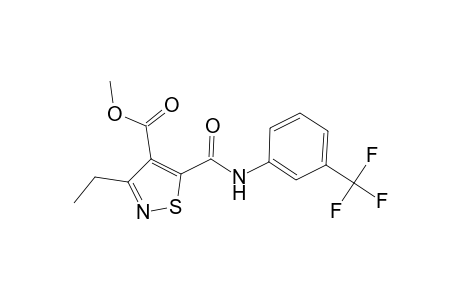 4-Isothiazolecarboxylic acid, 3-ethyl-5-[[[3-(trifluoromethyl)phenyl]amino]carbonyl]-, methyl ester