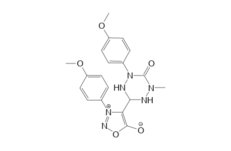 2-Methyl-6-[3-(4-methoxyphenyl)sydnon-4-yl]-4-(4-methoxyphenyl)-1,2,4,5-tetrazinan-3-one