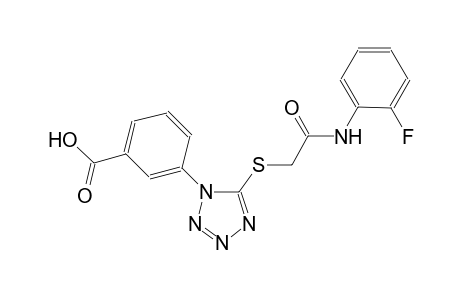 3-(5-{[2-(2-fluoroanilino)-2-oxoethyl]sulfanyl}-1H-tetraazol-1-yl)benzoic acid
