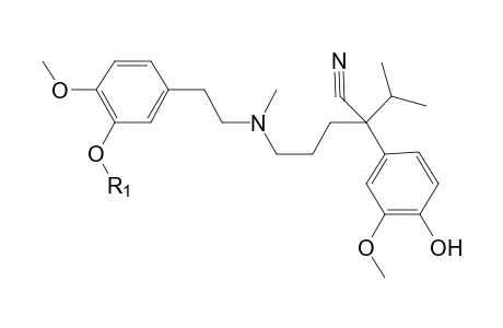 Verapamil-M (bis-O-demethyl-glucuronide) isomer 3 MS2