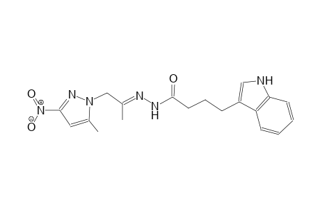 4-(1H-indol-3-yl)-N'-[(E)-1-methyl-2-(5-methyl-3-nitro-1H-pyrazol-1-yl)ethylidene]butanohydrazide