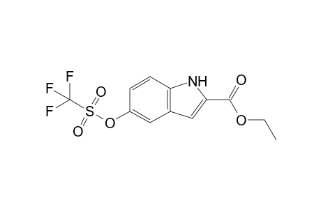 5-(trifluoromethylsulfonyloxy)-1H-indole-2-carboxylic acid ethyl ester