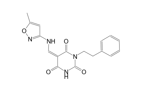 2,4,6(1H,3H,5H)-pyrimidinetrione, 5-[[(5-methyl-3-isoxazolyl)amino]methylene]-1-(2-phenylethyl)-, (5Z)-