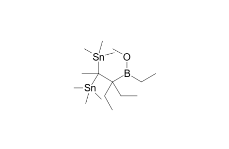 (3-ethyl-3-(ethyl(methoxy)boryl)pentane-2,2-diyl)bis(trimethylstannane)