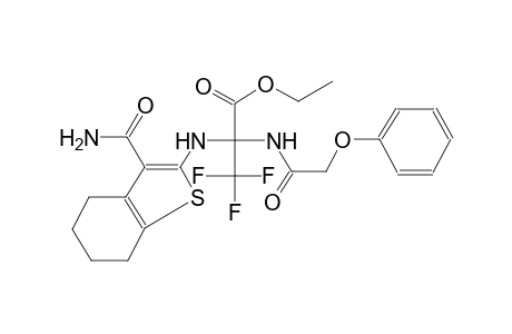 alanine, N-[3-(aminocarbonyl)-4,5,6,7-tetrahydrobenzo[b]thien-2-yl]-3,3,3-trifluoro-2-[(phenoxyacetyl)amino]-, ethyl ester