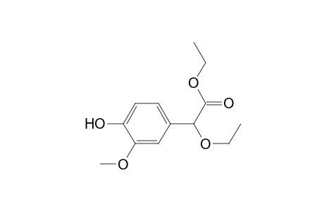 Benzeneacetic acid, .alpha.-ethoxy-4-hydroxy-3-methoxy-, ethyl ester