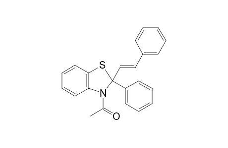 1-[2-phenyl-2-[(E)-2-phenylethenyl]-1,3-benzothiazol-3-yl]ethanone