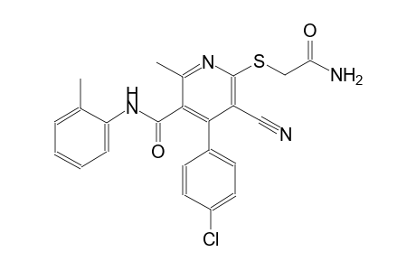 3-pyridinecarboxamide, 6-[(2-amino-2-oxoethyl)thio]-4-(4-chlorophenyl)-5-cyano-2-methyl-N-(2-methylphenyl)-