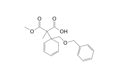 Propanedioic acid, methyl [1-[(phenylmethoxy)methyl]-2,4-cyclohexadien-1-yl]methyl ester, (.+-.)-