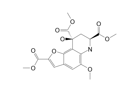 TRIMETHYL-6,7,8,9-TETRAHYDRO-C-9-HYDROXY-5-METHOXYFURO-[2,3-F]-QUINOLINE-2,R-7,9-TRICARBOXYLATE
