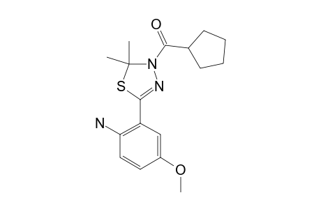 3-CYCLOPENTYLCARBONYL-5-(2-AMINO-5-METHOXYPHENYL)-2,2-DIMETHYL-2,3-DIHYDRO-1,3,4-THIADIAZOLE