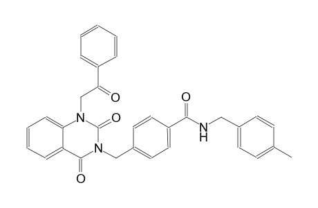 4-[(2,4-dioxo-1-(2-oxo-2-phenylethyl)-1,4-dihydro-3(2H)-quinazolinyl)methyl]-N-(4-methylbenzyl)benzamide