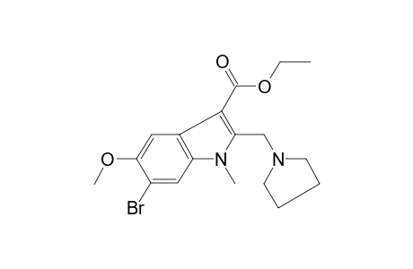 6-Bromo-5-methoxy-1-methyl-2-(1-pyrrolidinylmethyl)-3-indolecarboxylic acid ethyl ester