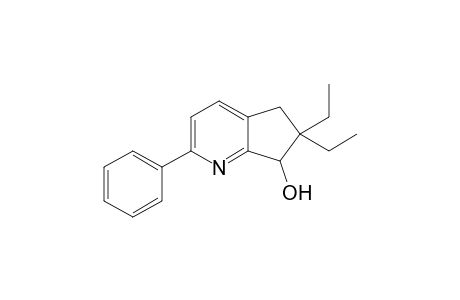 (+-)-6,6-Diethyl-7-hydroxy-2-phenyl-6,7-dihydro-5H-cyclopenta[b]pyridine