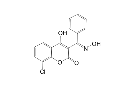 2H-1-Benzopyran-2-one, 8-chloro-4-hydroxy-3-[(hydroxyimino)phenylmethyl]-