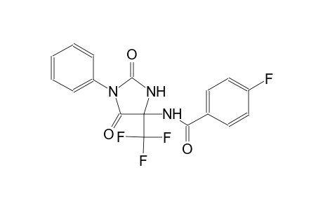 Benzamide, N-(2,5-dioxo-1-phenyl-4-trifluoromethylimidazolidin-4-yl)-4-fluoro-