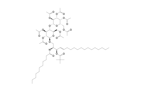 O-(2,3,4,6-TETRA-O-ACETYL-BETA-D-GALACTOPYRANOSYL)-(1->4)-O-(2,3,6-TRI-O-ACETYL-BETA-D-GLUCOPYRANOSYL)-(1->1')-(2S,3S,4E)-2-[N-(HEXADECANOYL)-AMIN