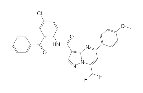 N-(2-benzoyl-4-chlorophenyl)-7-(difluoromethyl)-5-(4-methoxyphenyl)pyrazolo[1,5-a]pyrimidine-3-carboxamide