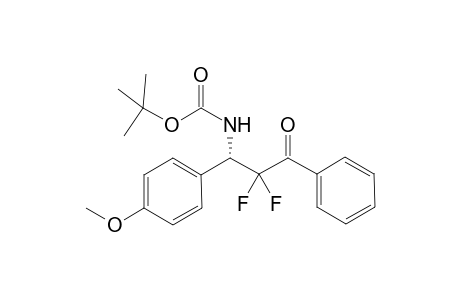 (S)-tert-Butyl N-(2,2-difluoro-1-(4-methoxyphenyl)-3-oxo-3-phenylpropyl)carbamate
