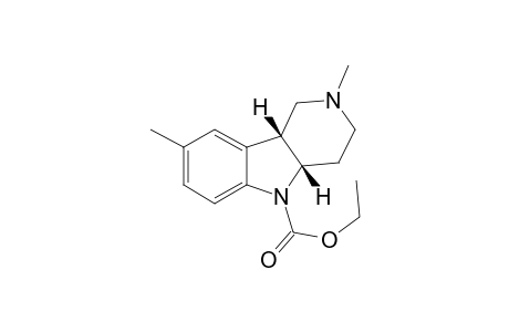 Pyrido[4,3-b]indol-5-carboxylic acid, 1,2,3,4,4a,9b-hexahydro-2,8-dimethyl-, ethyl ester