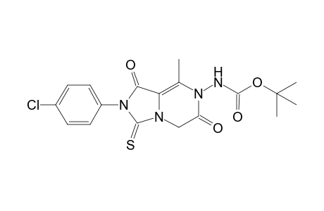 Tert-Butyl [2-(4-chlorophenyl)-8-methyl-1,6-dioxo-3-thioxo-2,3,5,6-tetrahydroimidazo[1,5-a]pyrazin-7(1H)-yl]carbamate