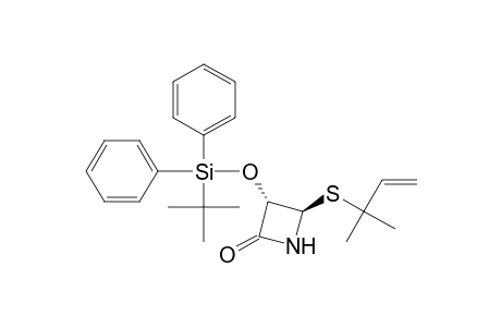 2-Azetidinone, 3-[[(1,1-dimethylethyl)diphenylsilyl]oxy]-4-[(1,1-dimethyl-2-propenyl)thio]-, (3S-trans)-