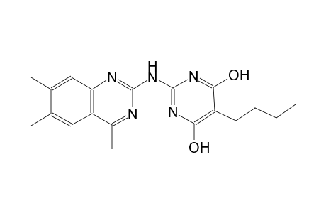 5-butyl-2-[(4,6,7-trimethyl-2-quinazolinyl)amino]-4,6-pyrimidinediol
