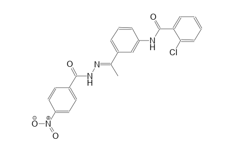 2-chloro-N-{3-[(1E)-N-(4-nitrobenzoyl)ethanehydrazonoyl]phenyl}benzamide