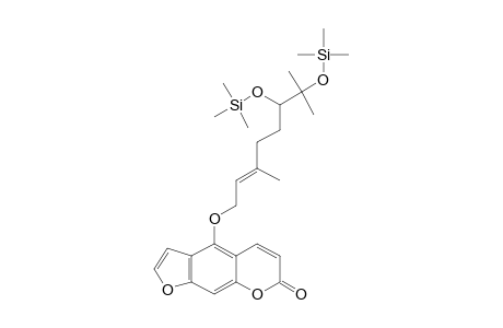 4-[(E)-6,7-Dihydroxy-3,7-dimethyloct-2-enoxy]furo[3,2-G]chromen-7-one, 2tms