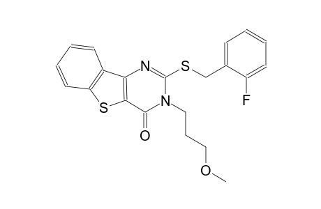 2-[(2-fluorobenzyl)sulfanyl]-3-(3-methoxypropyl)[1]benzothieno[3,2-d]pyrimidin-4(3H)-one