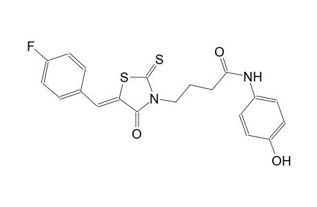 3-thiazolidinebutanamide, 5-[(4-fluorophenyl)methylene]-N-(4-hydroxyphenyl)-4-oxo-2-thioxo-, (5Z)-