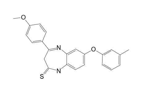 2,3-DIHYDRO-4-(PARA-METHOXYPHENYL)-7-(META-METHYLPHENOXY)-1H-1,5-BENZODIAZEPINE-2-THIONE